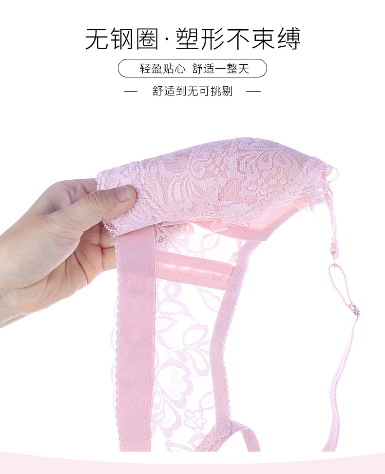 40 90 46 Underwear Plus Large Size Underwire Top Bh bralette Lace Sexy Women's Bra Intimates Deep V Brassiere B C D Cup Lace Bra