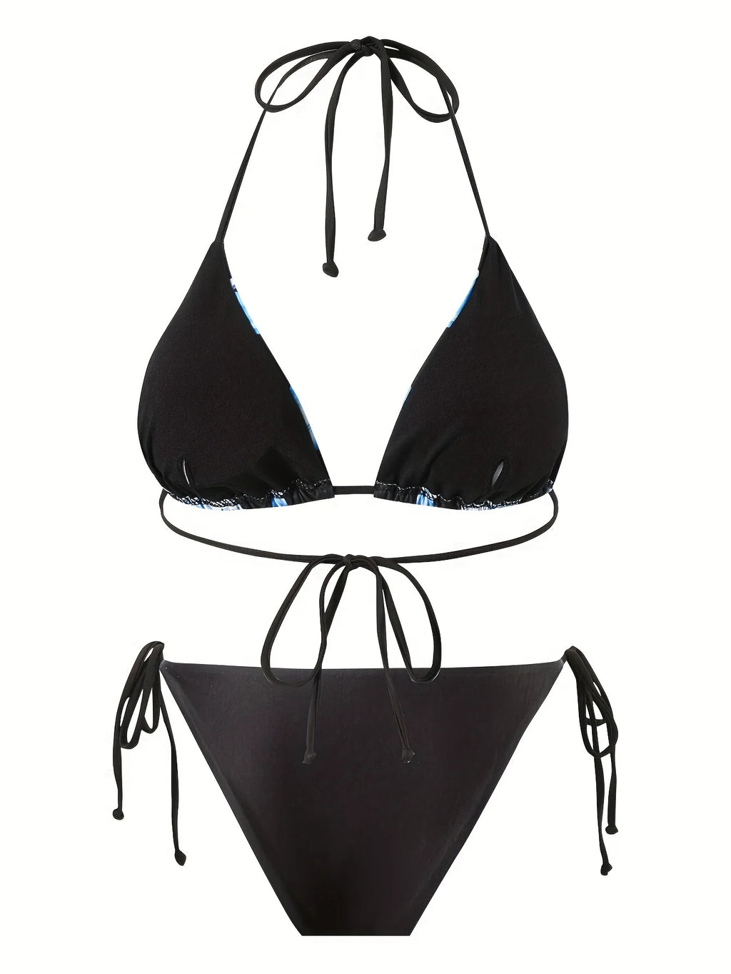 Sexy Bikini Retro Print Tropical Skirted Three-Piece Beachwear Strapless Strap-On Swimsuit Female Adult High Elasticity Backless