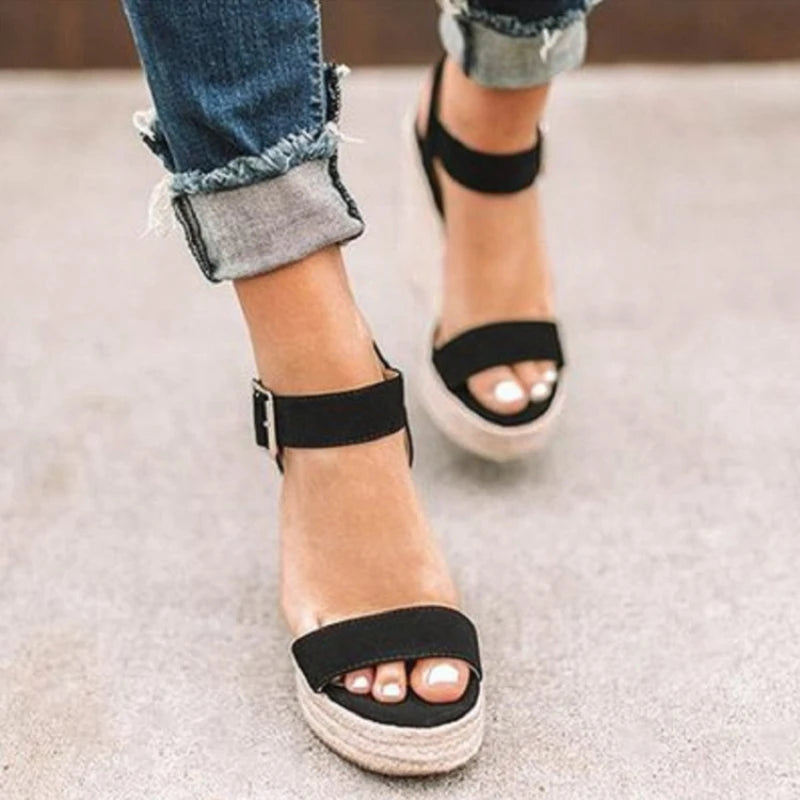 High Heels Women Leisure Wedge heel sandals 2026 New Summer Sandals Party Platform Wedges Heeled Fish mouth sandalias