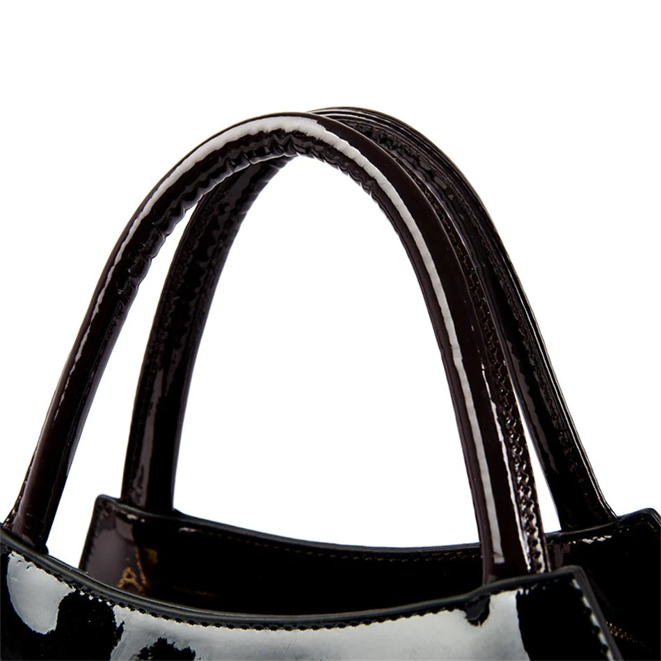 Luxury Patent Leather Handbags for Women Designer Crocodile Pattern Women's Shoulder Crossbody Bag Hobos Ladies Messenger Stone