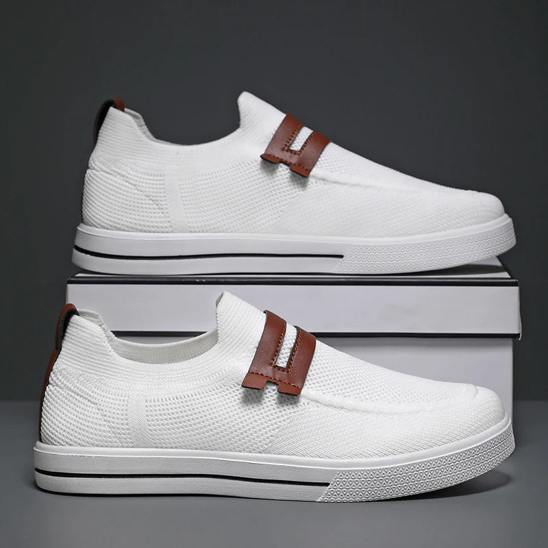 New Fashion Men Casual Shoes Lightweight Breathable Outdoor Walking Sports Shoes Driving Shoes Men Flat Canvas Shoes Large Size