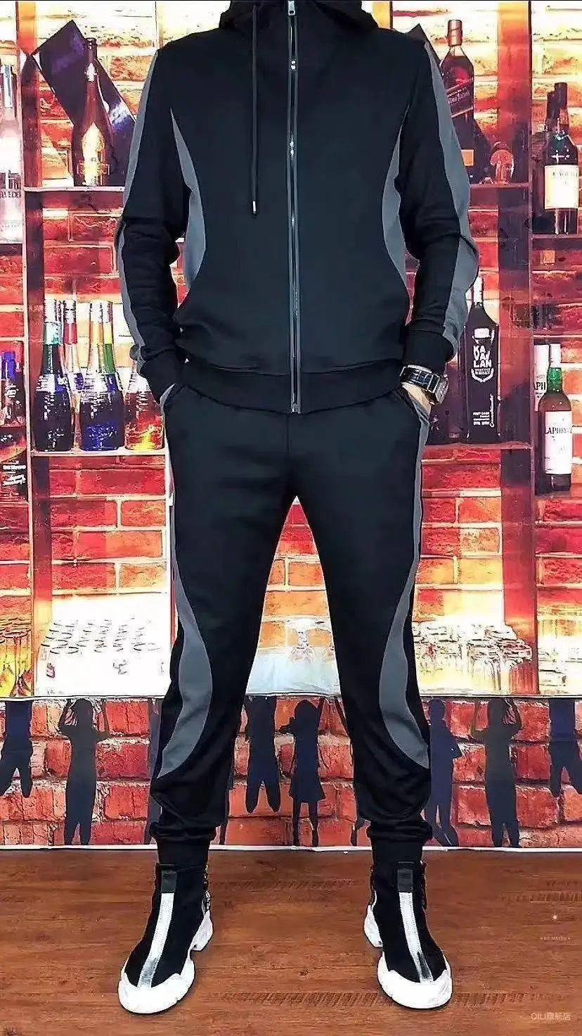 Sports Suit Men's Spring and Autumn Loose Large Size Casual Running Trend Suit