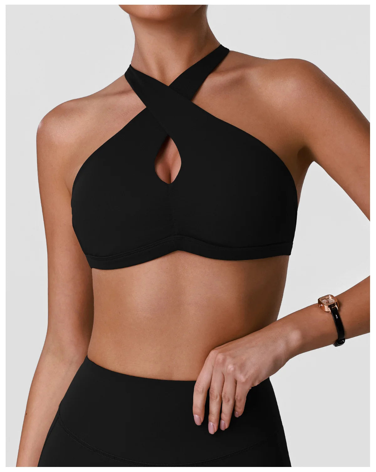 sm2631 High Strength Shockproof Sports Bra Sexy Halter Beautiful Back Quick Dry Women Running Fitness Yoga Bra With Chest Pad