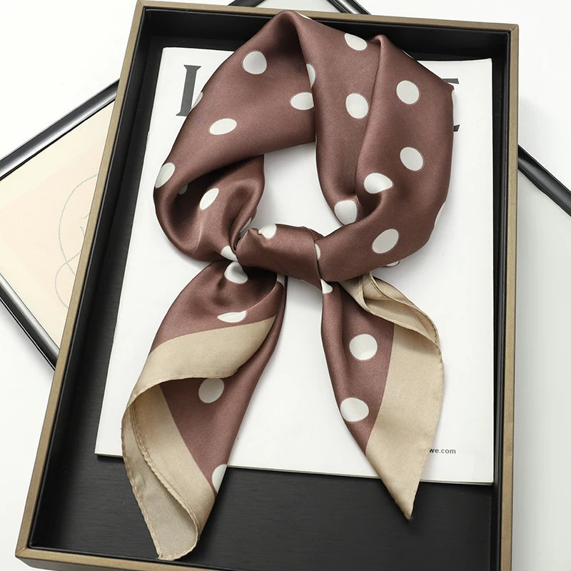 New Satin Shawl Design Wild leopard Print Silk Square Women neck scarves Wrap Headkerchief Beach Hair Band women's bandana