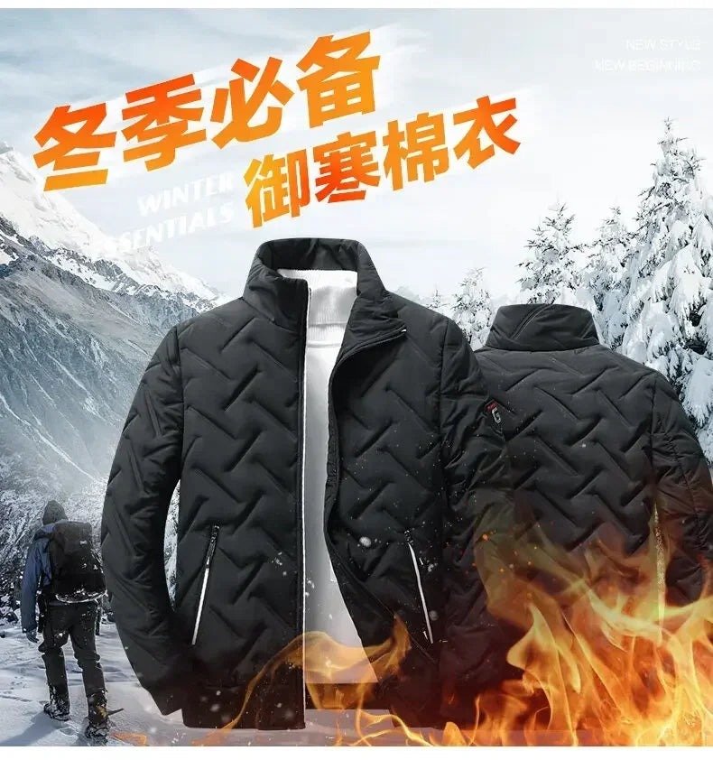 New 2024 Autumn Winter Jacket Men Cotton Padded Jacket Korean Streetwear Casual Jacket Men Fashion Clothing Male Warm Coats 5XL