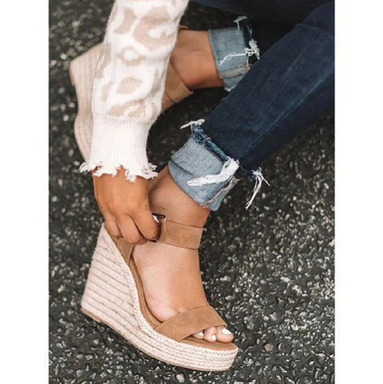 High Heels Women Leisure Wedge heel sandals 2026 New Summer Sandals Party Platform Wedges Heeled Fish mouth sandalias