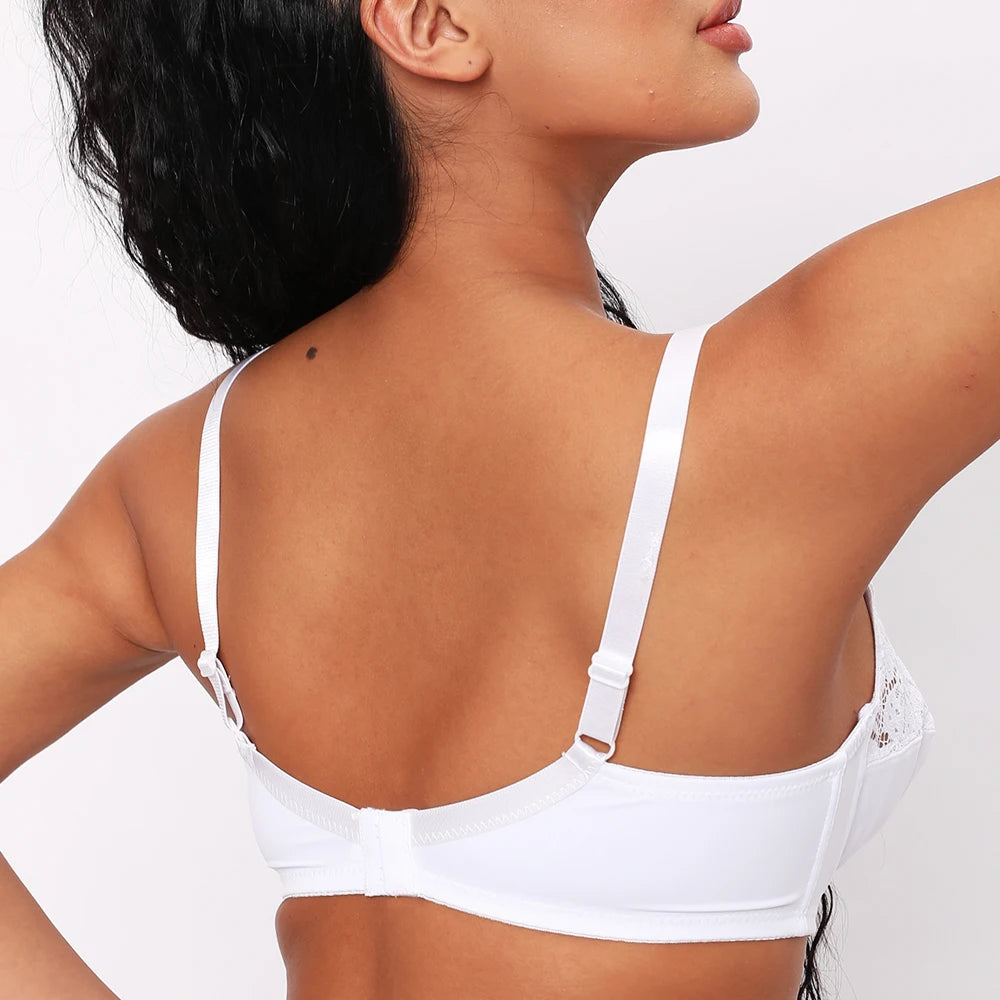 Bras For Womens Lingerie Top Female Lace Bra Underwire Plus Size Brassiere Perspective Sexy Underwear B C D DD E F Cup