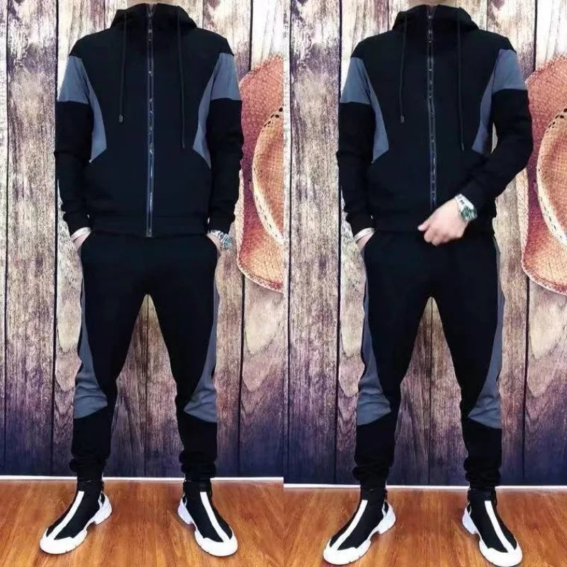 Sports Suit Men's Spring and Autumn Loose Large Size Casual Running Trend Suit