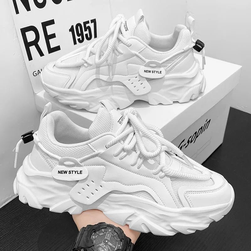 New White Mesh Sneakers Man Casual Shoes Breathable Summer Sneakers Men Shoes Outdoor Walking Sneakers Lightweight Tennis Shoes