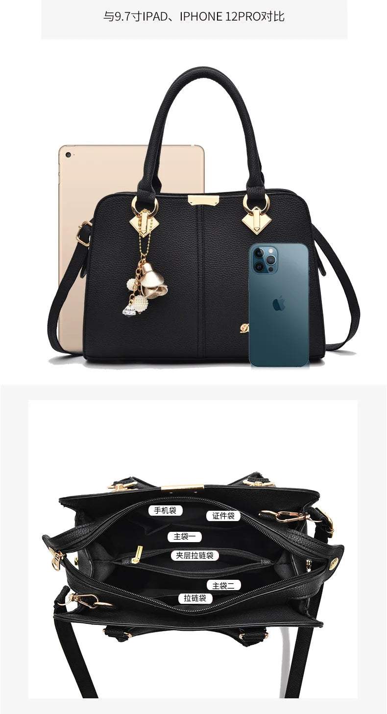 New Women's Bag Female Shoulder Bag Handbag for 2025 Luxury Designer Handbag Leather Tote Female Handbags Fashion Cross Bag