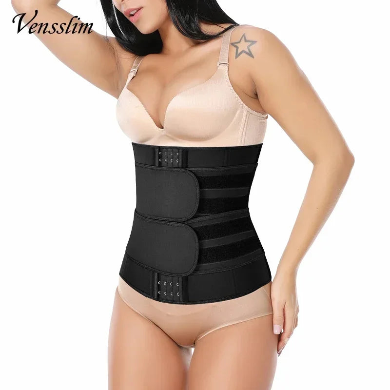 Vensslim Waist Trainer Abdominal Tightening Corset Women Body Shaping Slimming Corset Fat Burner Belly Trimmer Belt Weight Loss