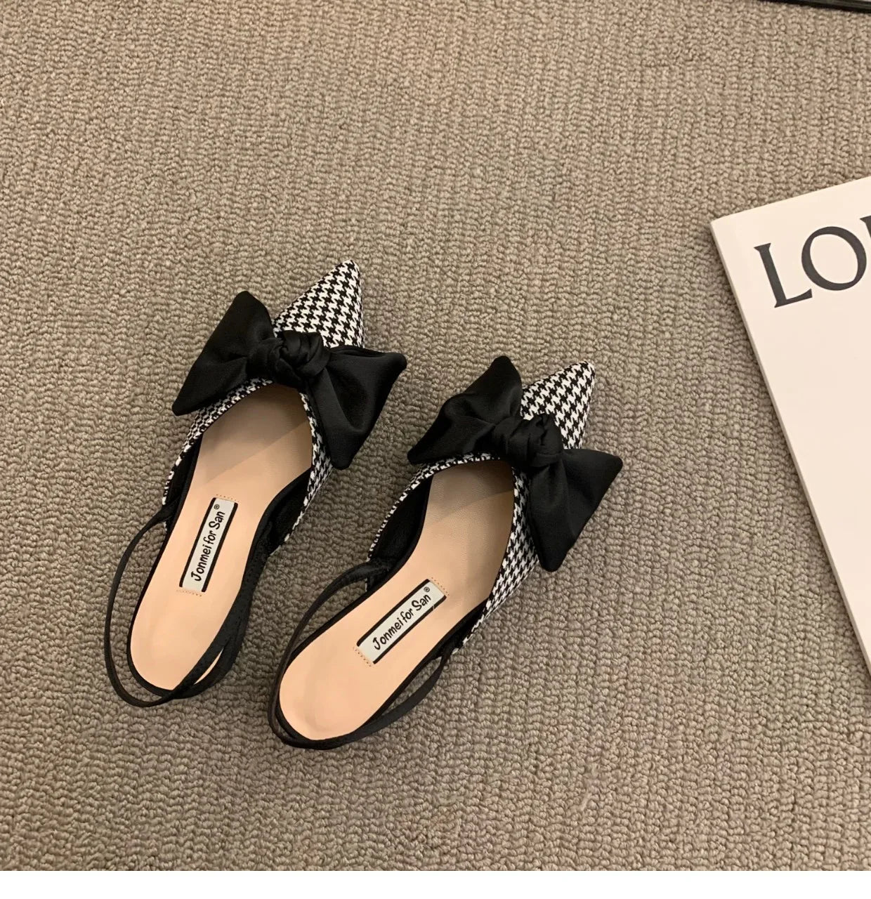 Bow Sandals Women 2026 Summer Pointed Low Heel Sandals Women Fashion Baotou Thin Strap Sandals High Heels Sandalias De Mujer