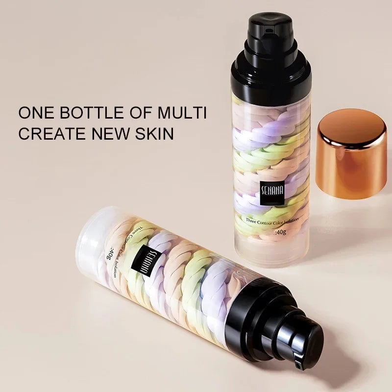 40G/Bottle Three-Color Isolation Cream, Facial Isolation Concealer Cream, Base Makeup Lotion, Breathable Brightening Cream, Bb Cream, Lightweight