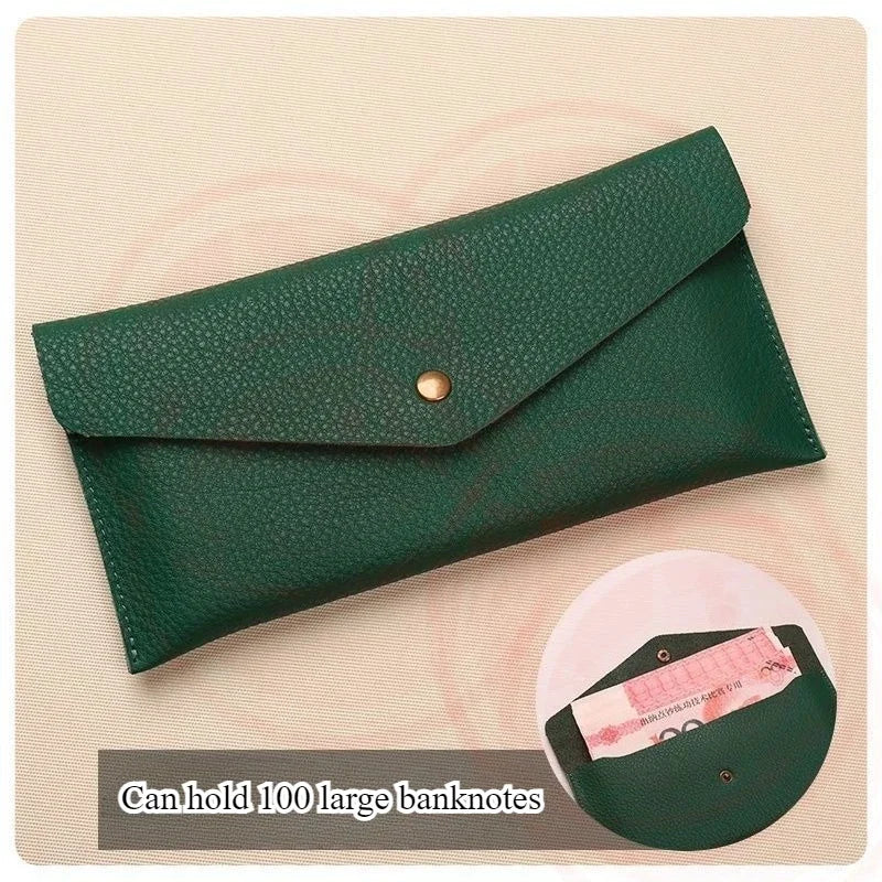 Portable Women's Long Wallet with Hand Strap Phone Organizer & Multi-Card Holder Large Capacity Cash Storage Bag