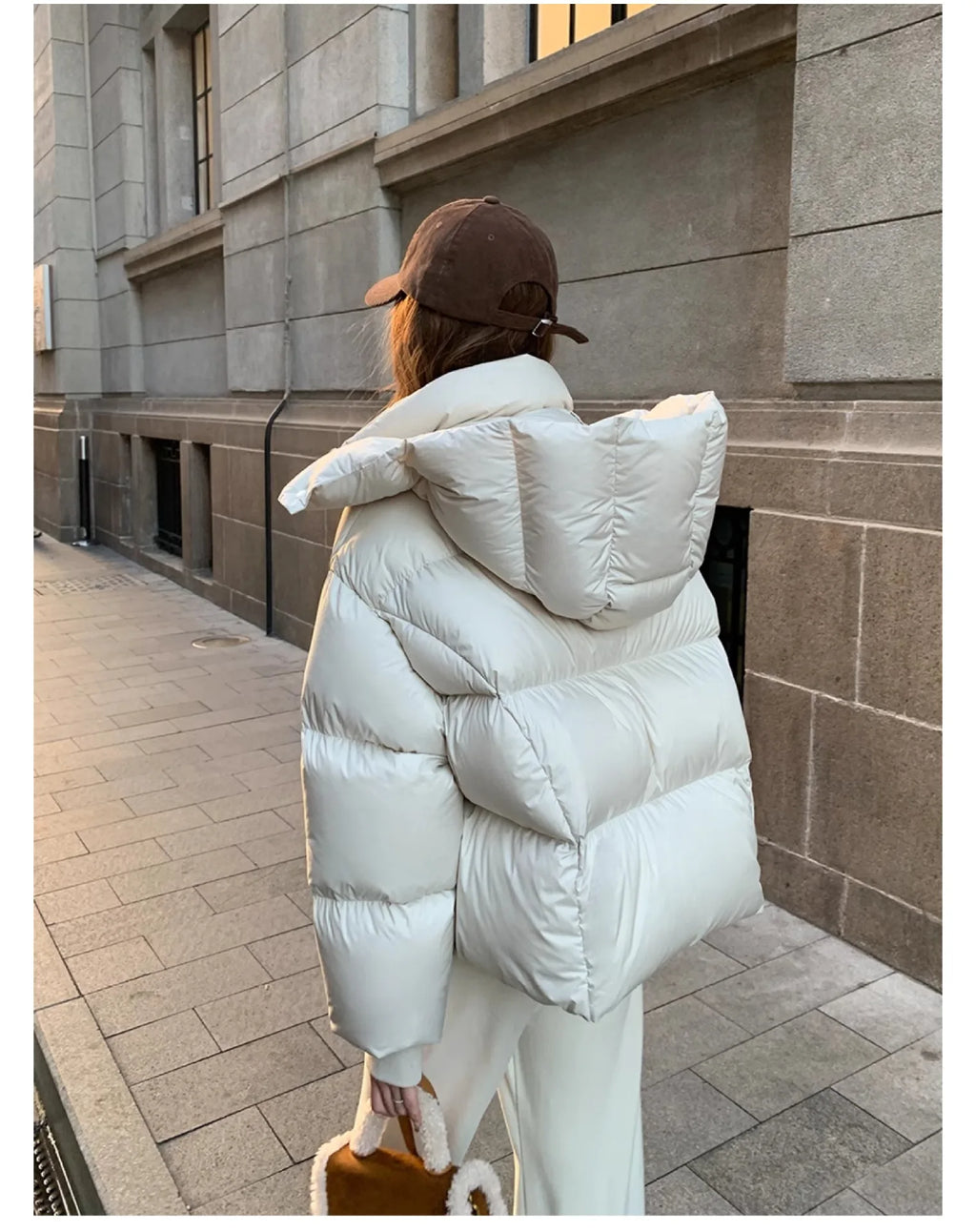 New Winter Puffer Jacket Women Fashion Hooded Down Cotton Overcoat Female Loose Casual Warm Parkas Outerwear