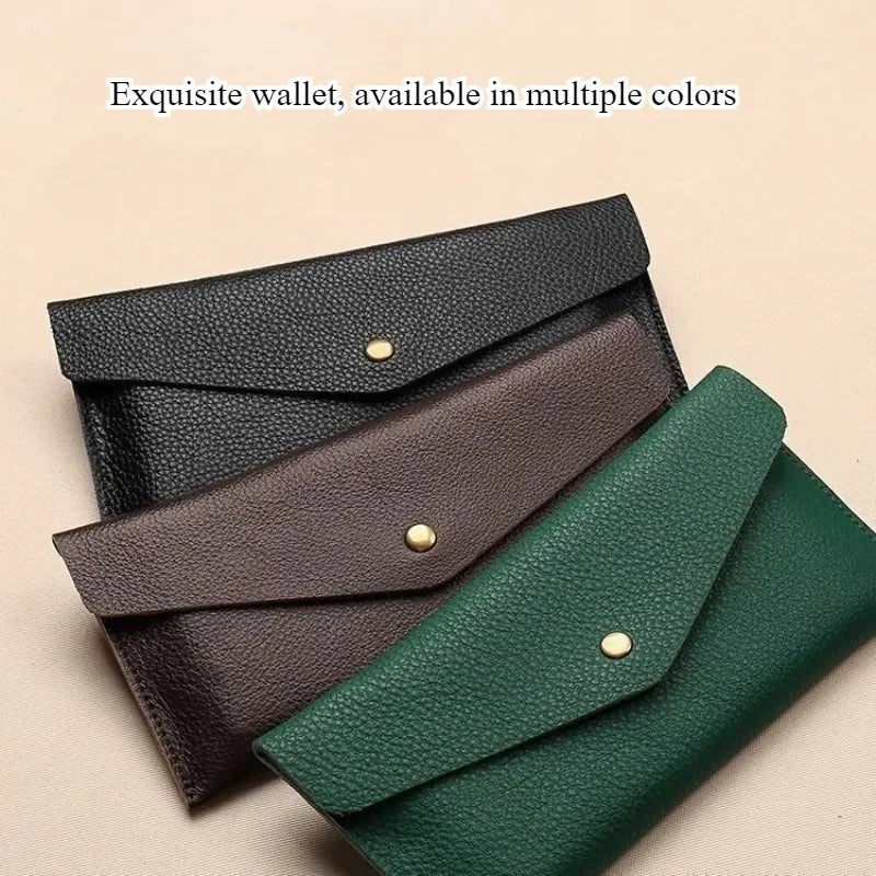 Portable Women's Long Wallet with Hand Strap Phone Organizer & Multi-Card Holder Large Capacity Cash Storage Bag