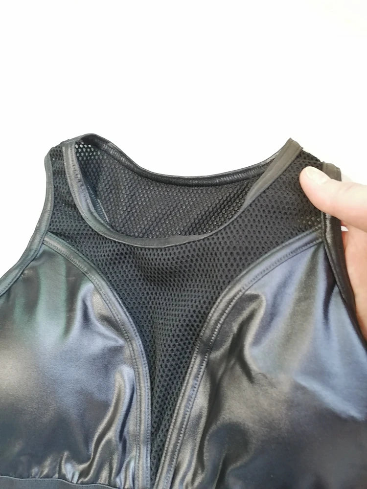 Mesh Sports Suit for Fitness Transparent Gym Set Woman Sportwear New Tracksuit Yoga Clothes Biker Bicycle Booty Shorts Kit Black