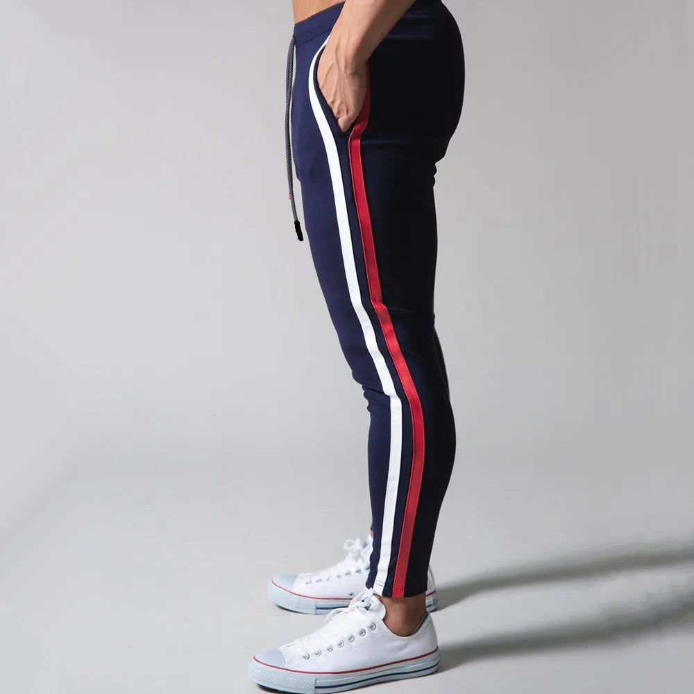 Black Joggers Sweatpants Men Casual Pants Gym Fitness Workout Sportswear Trousers Autumn Male Crossfit Running Sport Trackpants