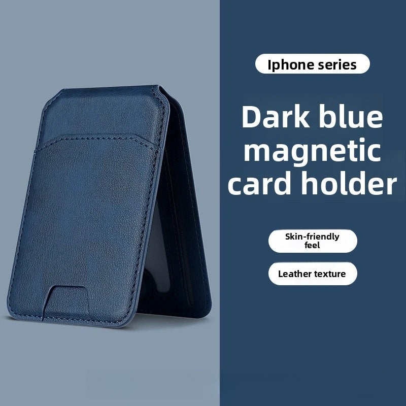 Luxury Strong Magnetic Leather Vertical Card Solt Credit ID Mobile Phone Back Pocket Wallet Case Phone Stand Shockproof Cover