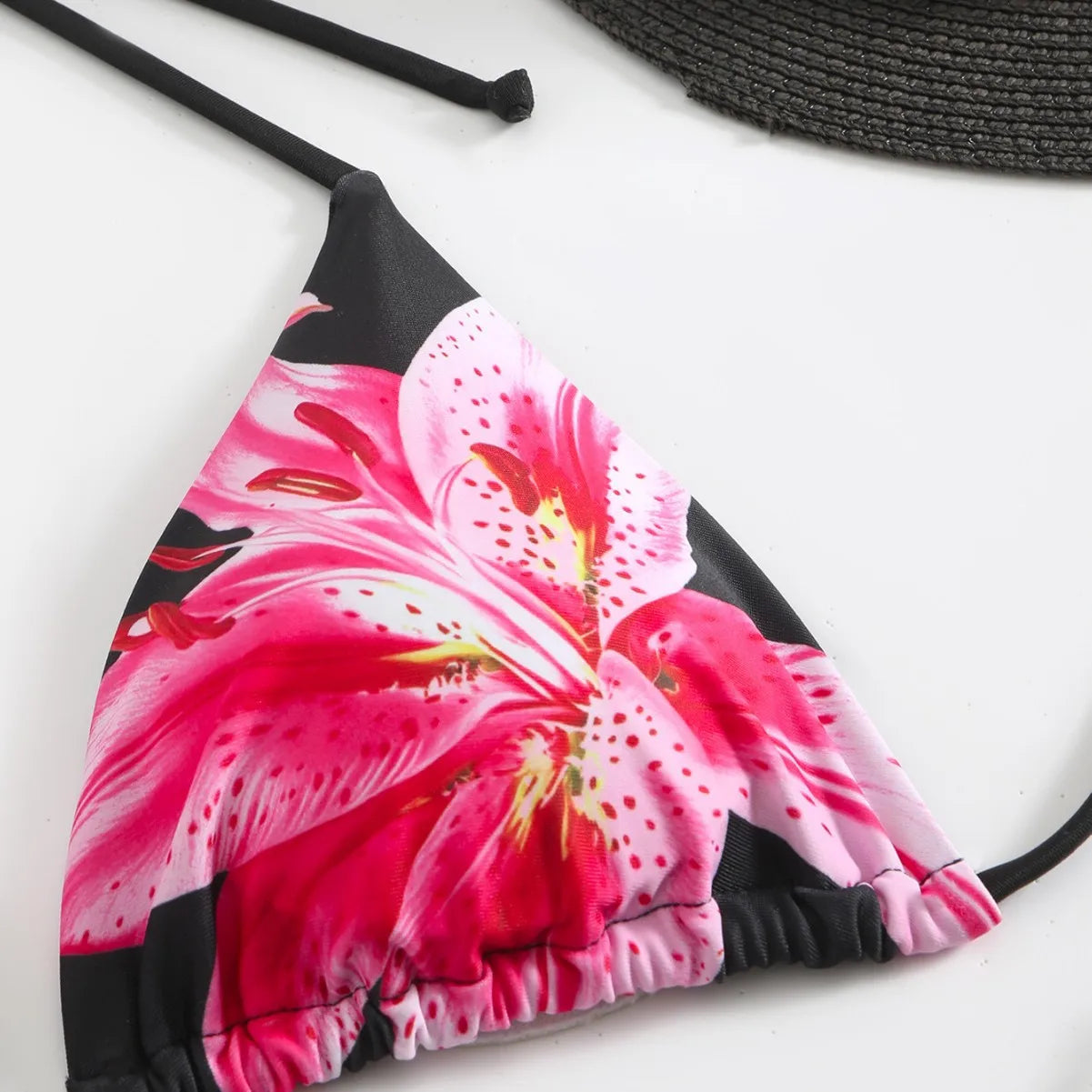 Sexy Bikini Retro Print Tropical Skirted Three-Piece Beachwear Strapless Strap-On Swimsuit Female Adult High Elasticity Backless