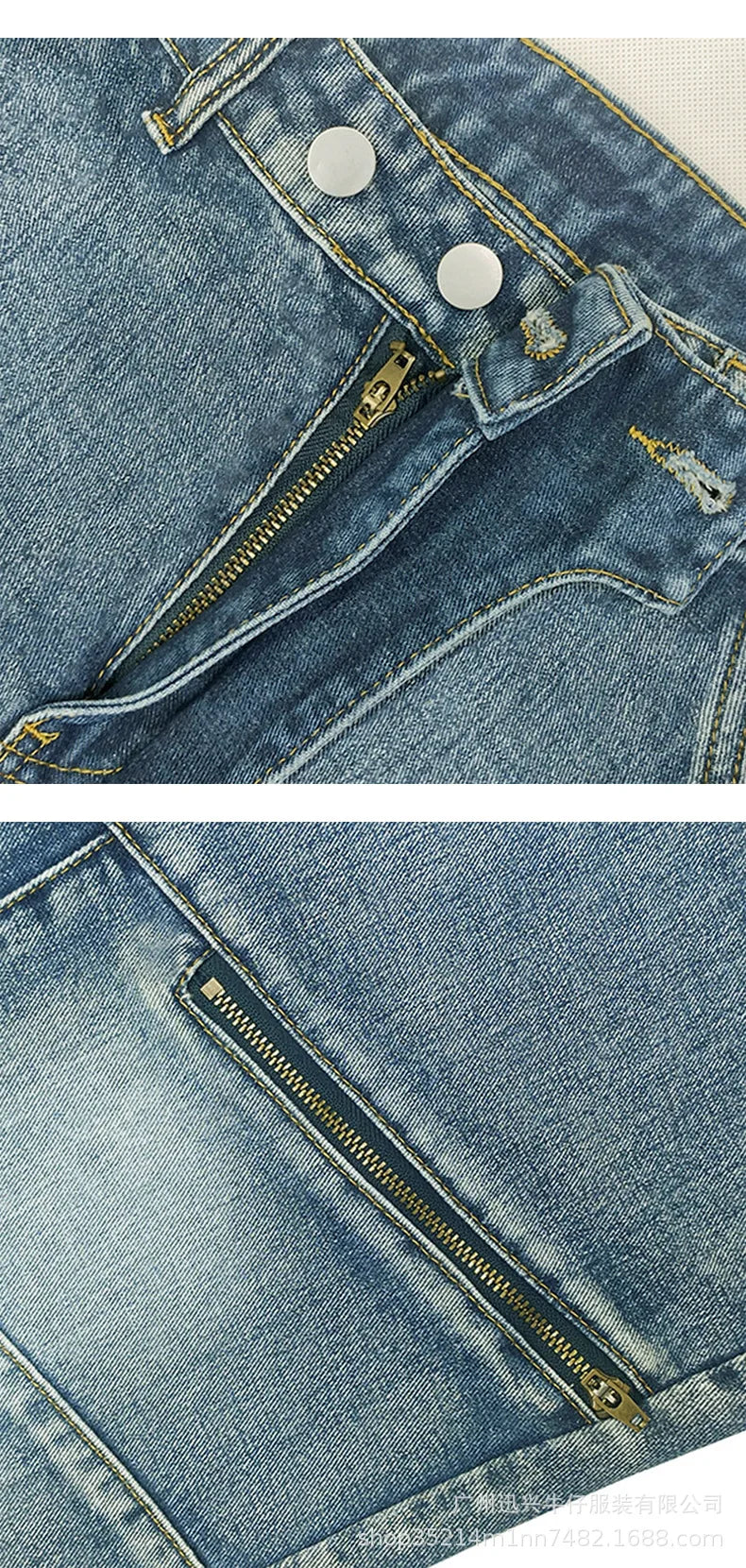 Jeans Men Long Pant Denim Pants Zipper Straight Trousers Pockets Splice Slim Fit Hole High Waist Casual Autumn spring 2026