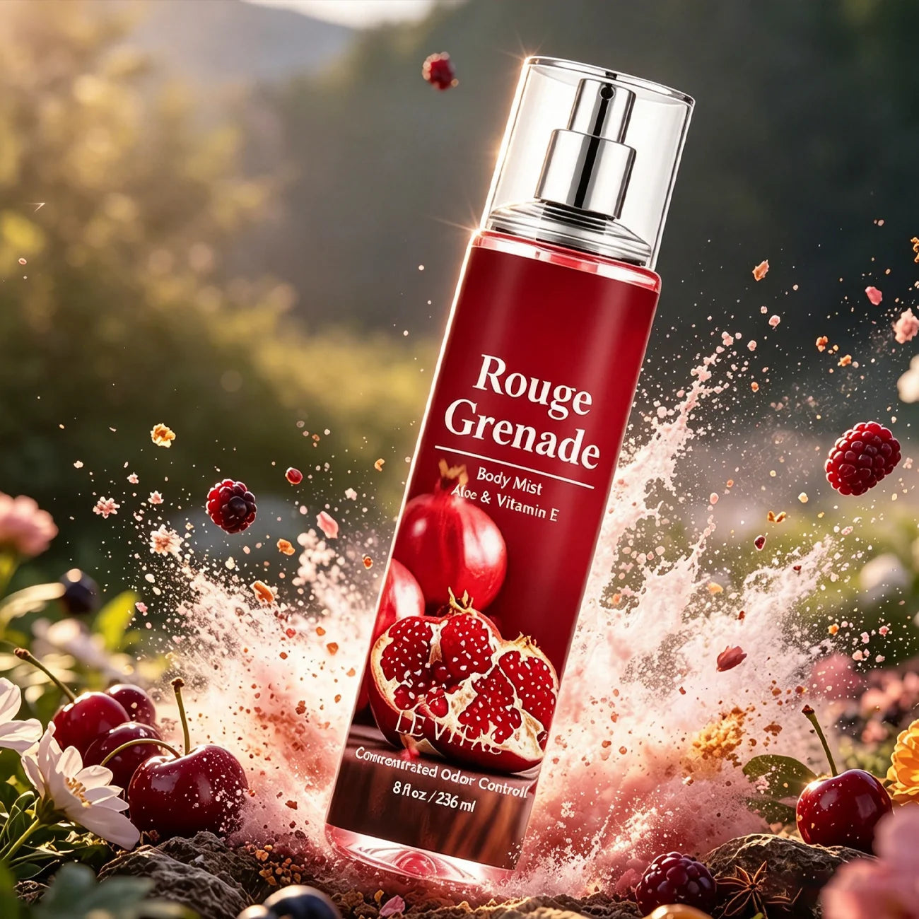 Fresh pomegranate fragrance perfume. Fresh, elegant and noble floral scent. Its aroma can last for a long time and remain on the body for a long time throughout the day. It is an excellent gift for family and friends. It is a