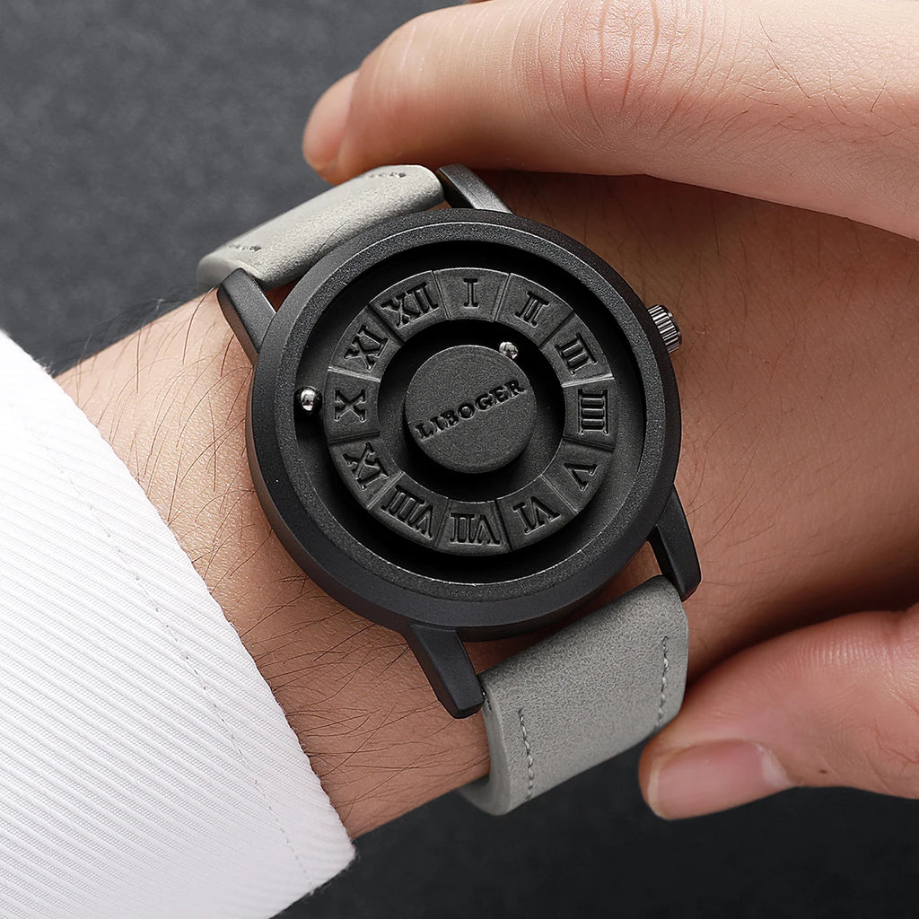 Fashion Magnetic Suspension Men Sports Watches Casual Mens Quartz Wristwatches Reloj Hombre（Without Box）
