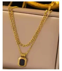 Stainless steel creative ball chain necklace featuring minimalist design, perfect for women's jewelry styling.