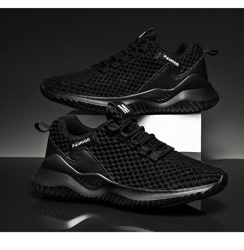 New White Mesh Sneakers Man Casual Shoes Breathable Summer Sneakers Men Shoes Outdoor Walking Sneakers Lightweight Tennis Shoes