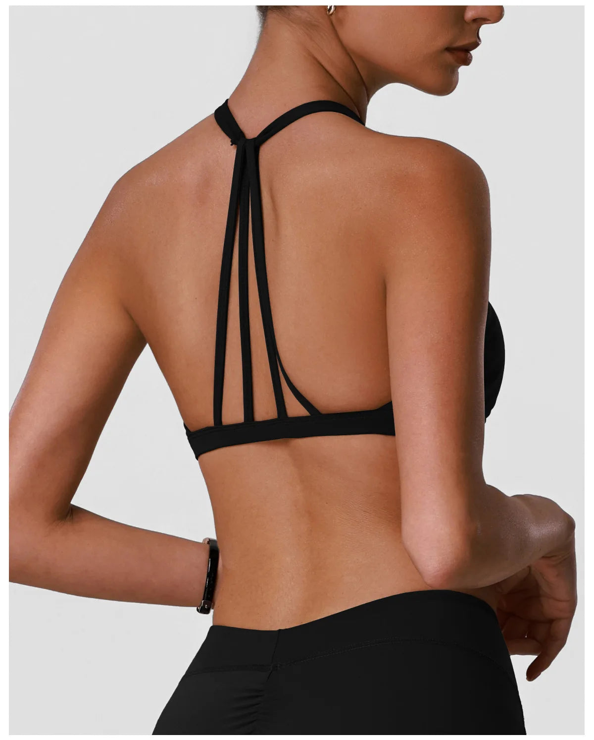 sm2631 High Strength Shockproof Sports Bra Sexy Halter Beautiful Back Quick Dry Women Running Fitness Yoga Bra With Chest Pad