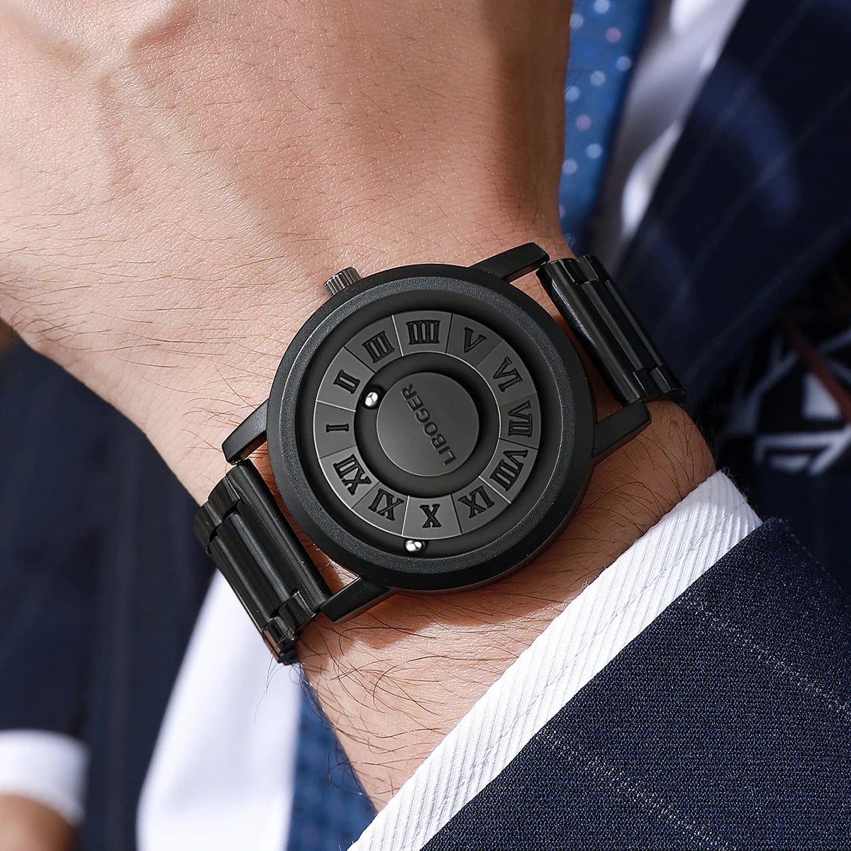 Fashion Magnetic Suspension Men Sports Watches Casual Mens Quartz Wristwatches Reloj Hombre（Without Box）
