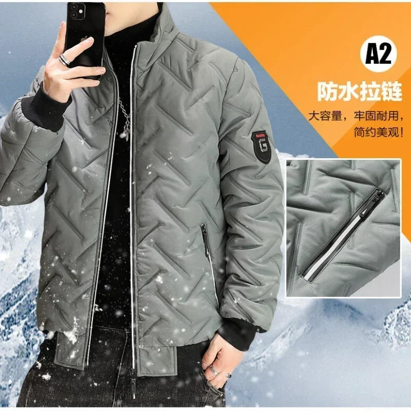 New 2024 Autumn Winter Jacket Men Cotton Padded Jacket Korean Streetwear Casual Jacket Men Fashion Clothing Male Warm Coats 5XL