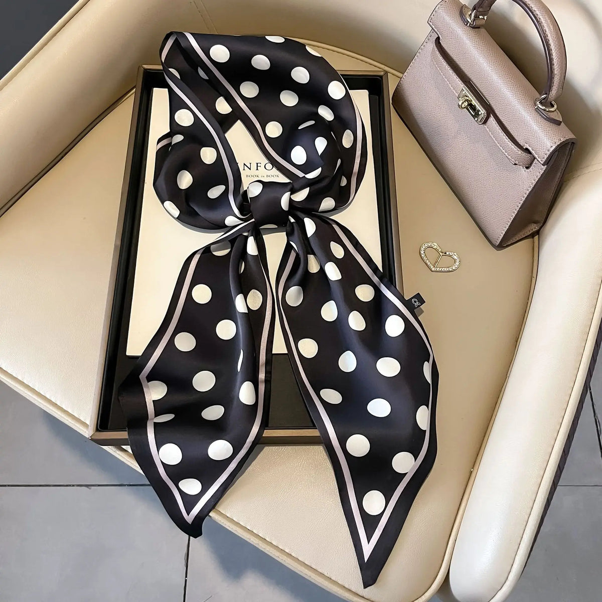 Luxury Long Neckerchief Skinny Hair Bands Women Silk Scarfs Fashion Headbands Bag Scarves Print Hairband Neck Scarf For Ladies