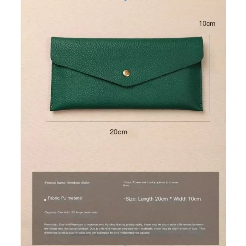 Portable Women's Long Wallet with Hand Strap Phone Organizer & Multi-Card Holder Large Capacity Cash Storage Bag