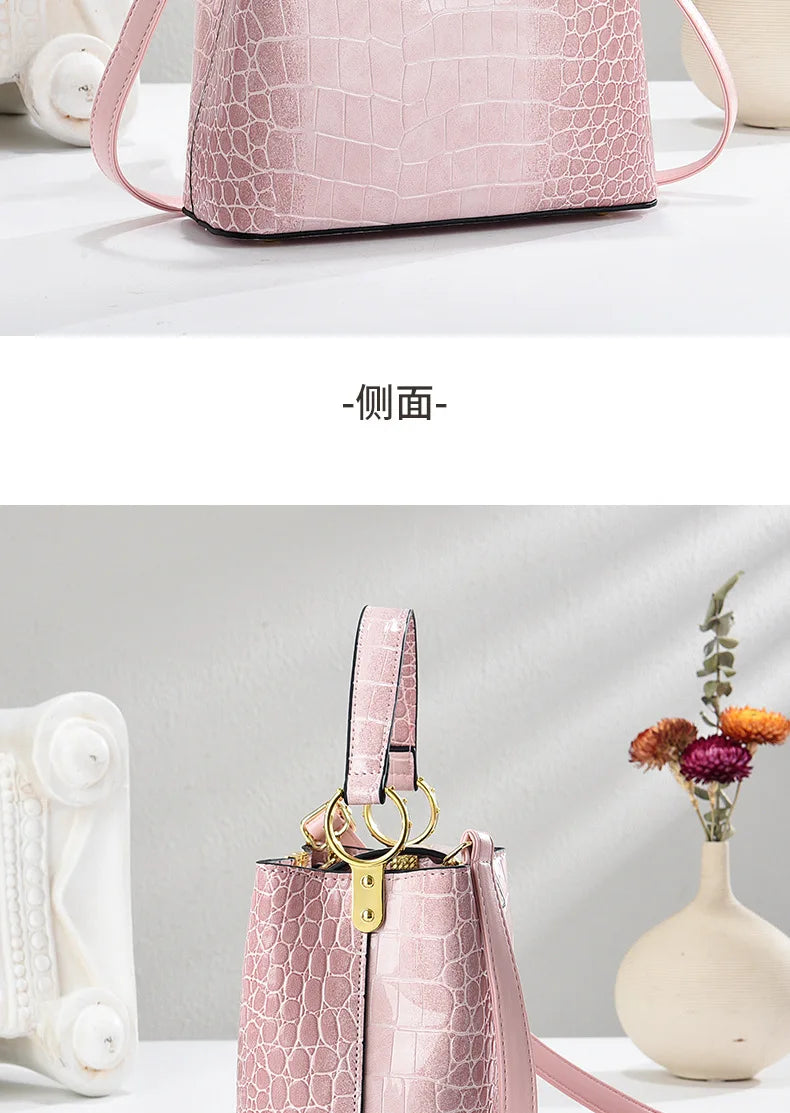 Gradient Color Women's Shoulder Bag PU Leather Crossbody Bag Handbag Female Casual Shopping Women's Fashion Small Square Bag