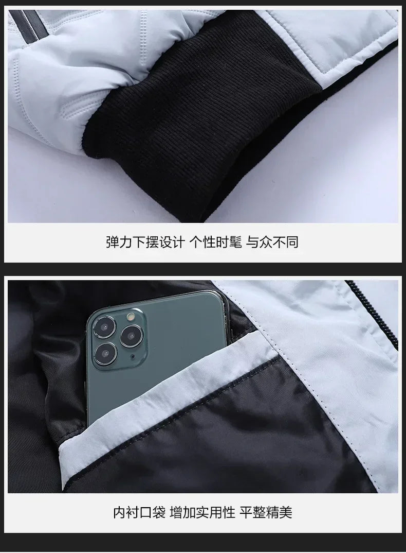 New 2024 Autumn Winter Jacket Men Cotton Padded Jacket Korean Streetwear Casual Jacket Men Fashion Clothing Male Warm Coats 5XL