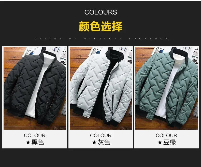 New 2024 Autumn Winter Jacket Men Cotton Padded Jacket Korean Streetwear Casual Jacket Men Fashion Clothing Male Warm Coats 5XL