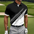 Simple Irregular Lines Graphic Polo Shirts For Men Fashion Summer Short Sleeve 3D Printed Golf Polo Loose Breathable Lapel Tees