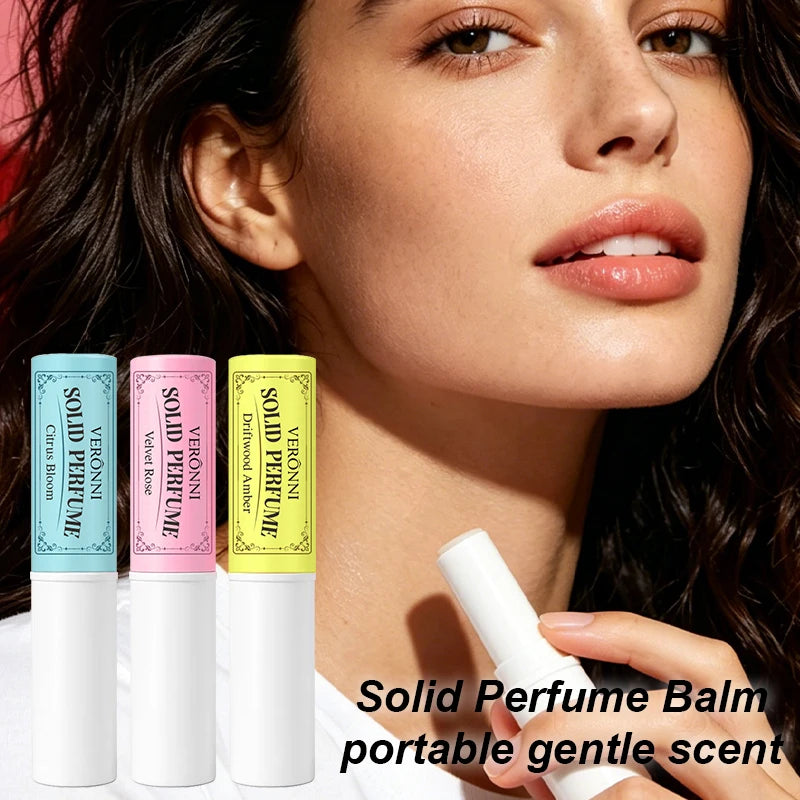 3Pcs/Box Solid Woman Body Pheromone Perfume Solid Balm Long Lasting Fragranc Light Fragranc Portable Solid Perfume Balm