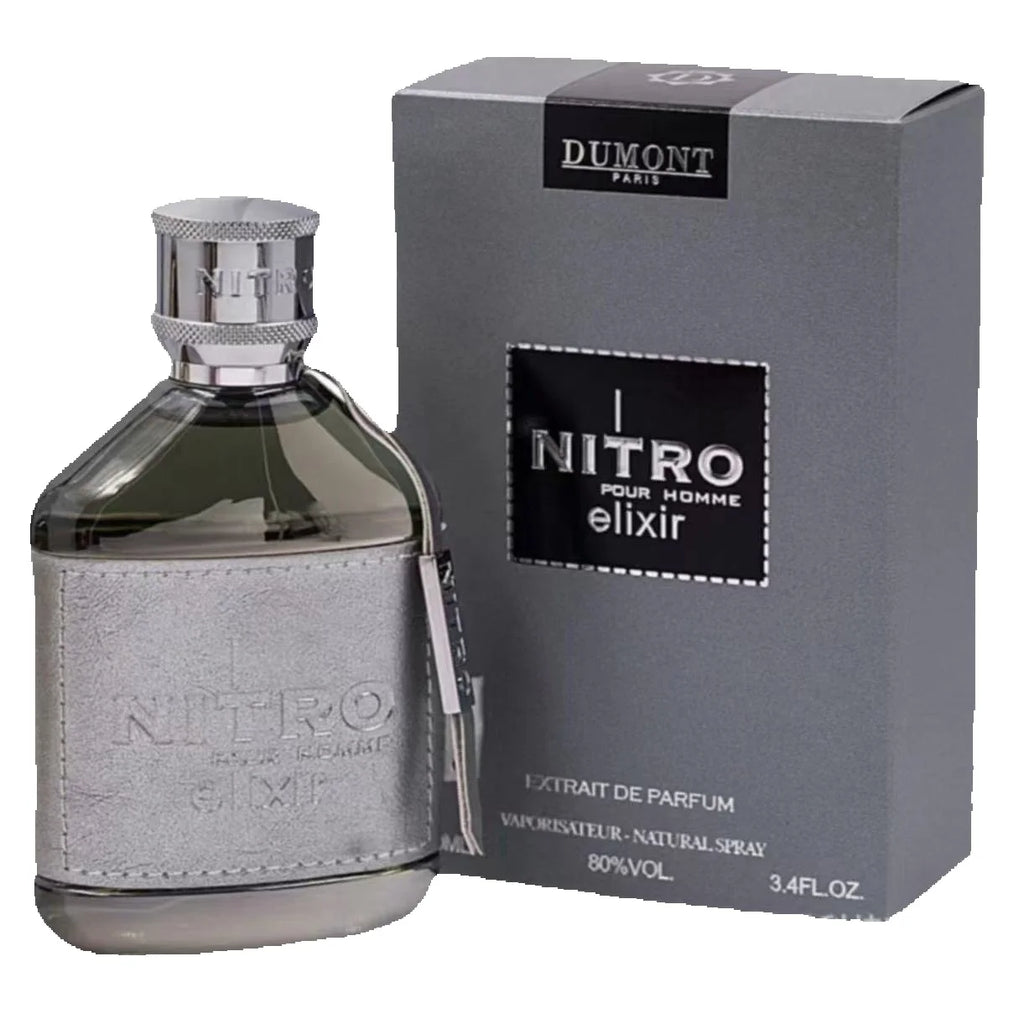Dumont Nitro essence Men's perfume - Original Liquid of Men's perfume | Long acting Luxury Fragrance | Elegant, Intense and Sexy Fragrance | EDP 3.4 Fluid Ounces | 80% Alcohol Concentration | Men's Nitro perfume