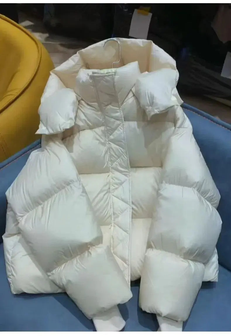 New Winter Puffer Jacket Women Fashion Hooded Down Cotton Overcoat Female Loose Casual Warm Parkas Outerwear