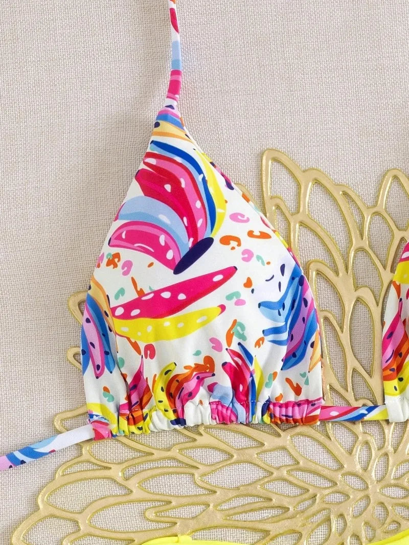 Bikini Set Print Swimsuit Beach Sexy Ladies Swimwear Seaside Vacation Bathing Suit Women Biquine Brasileiro Купальник Женский