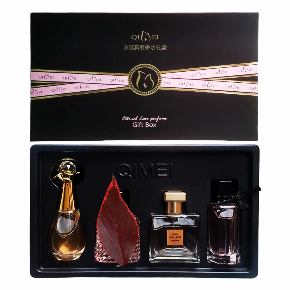 Original Brand Perfume Women Eau De Parfum Femme 100ml Perfumes And Colognes Natural Floral Fragrance Spray Gift Box 4Pcs Set