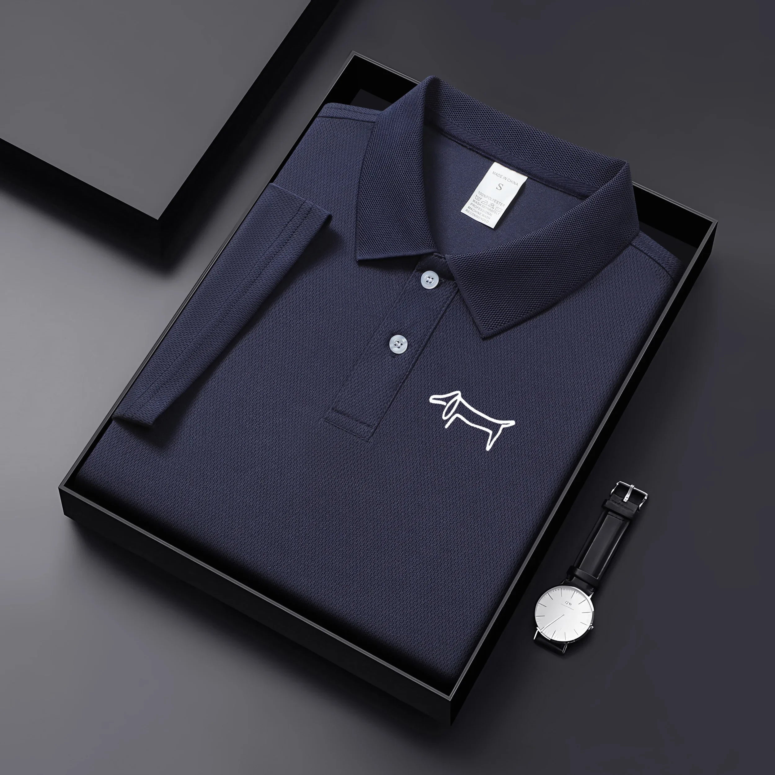 2026 New Summer Premium Solid Color Men's Golf Collar Breathable Fabric Social Casual Top Men's Collar T-shirt