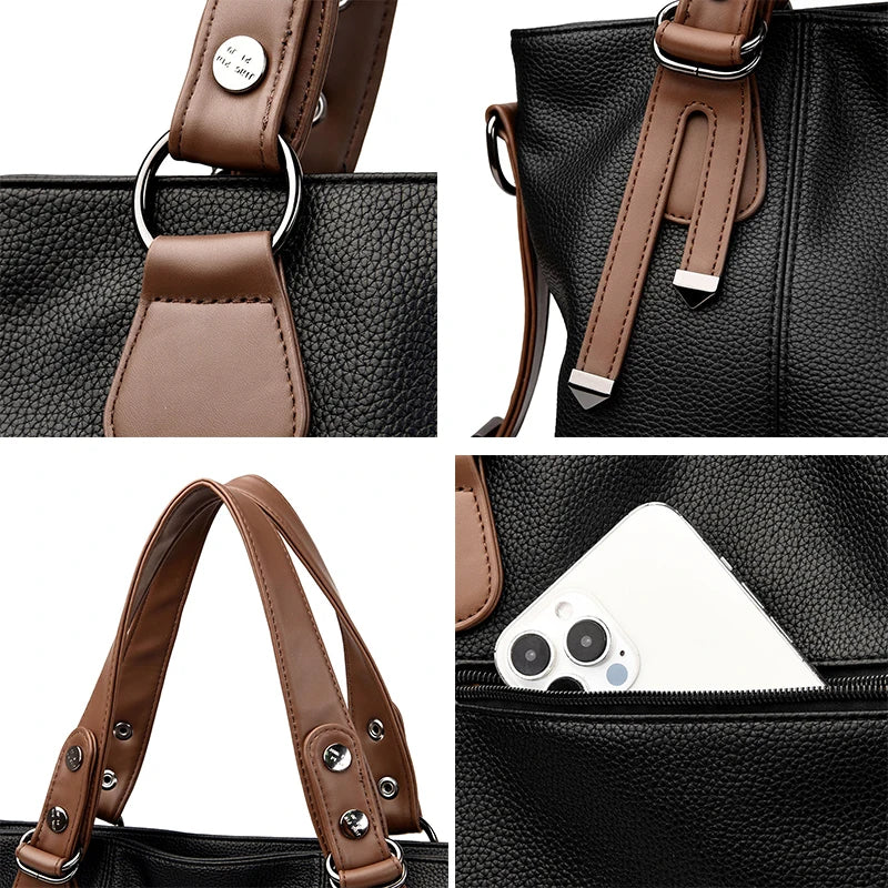 Genuine Brand Luxury Designer Leather Women Handbags High Quality Shoulder Bag Large Capacity Crossbody Bags for Women Tote Bag