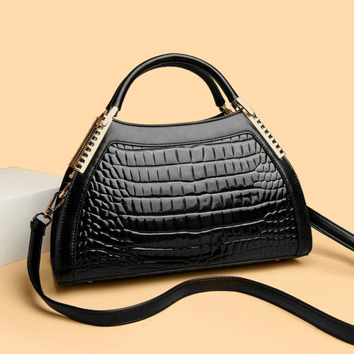 Alligator Patent Leather Shoulder Crossbody Hand Bags for Women Brand Luxury Handbags Women Bags Designer Hobos Two Layers Sac