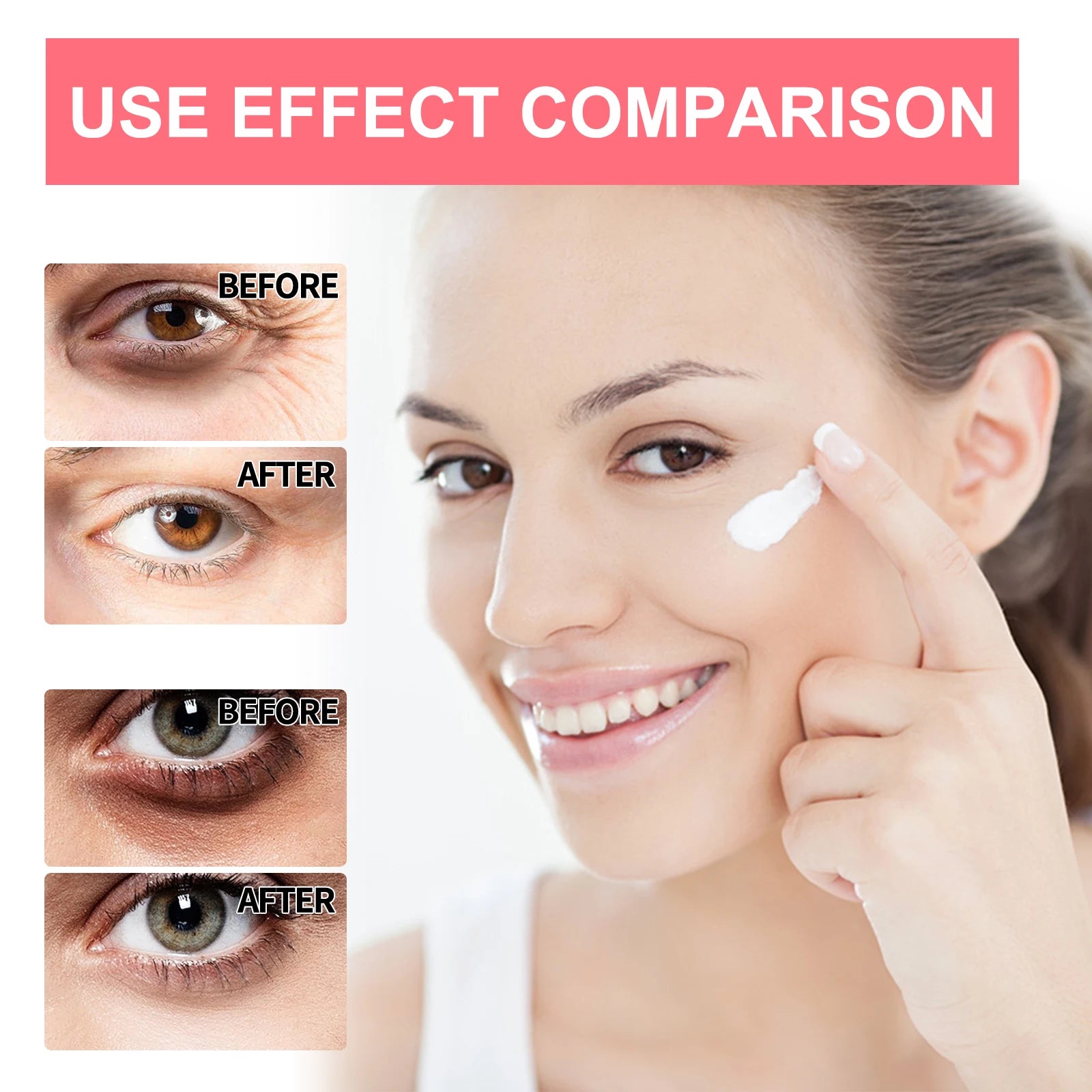 Eye Cream With Hyaluronic Acid Firming Serum Fine Lines and Crows Target Dark Circles Feet Instantly depuffs Nourishing Eye New