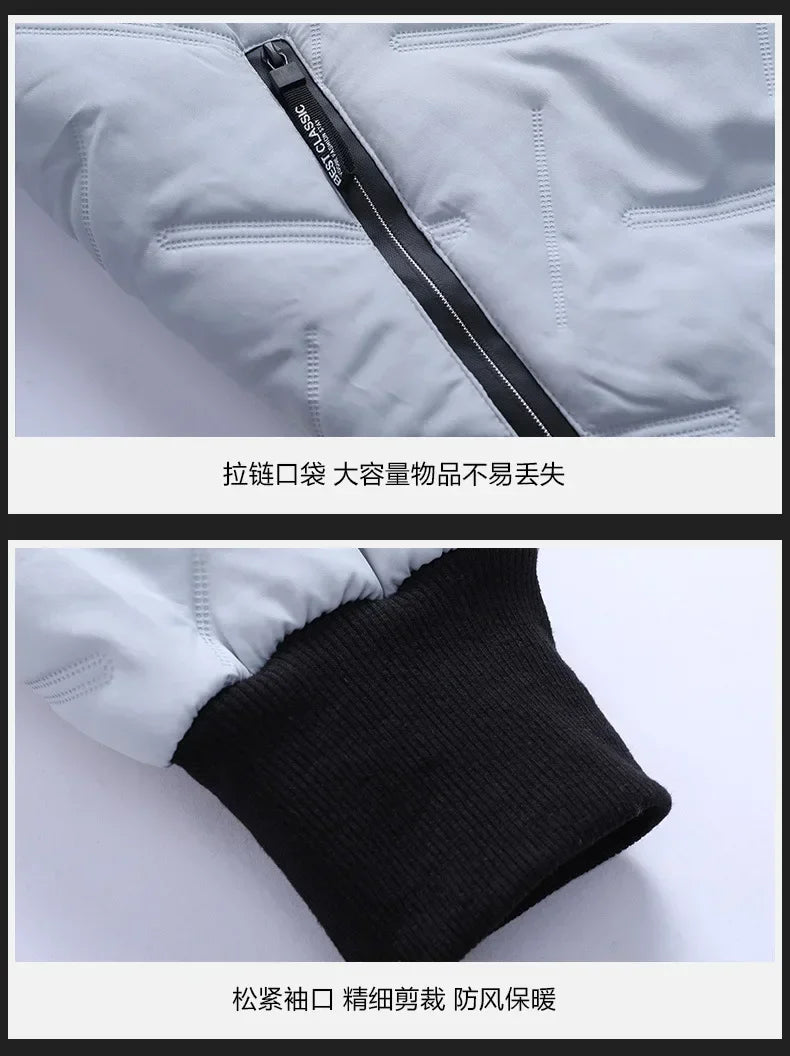 New 2024 Autumn Winter Jacket Men Cotton Padded Jacket Korean Streetwear Casual Jacket Men Fashion Clothing Male Warm Coats 5XL