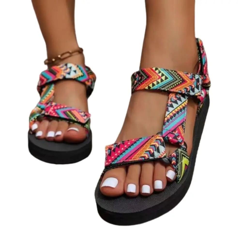 Comfort Flat Women Sandals Large Size Platform Gladiator Sandals Non-slip Bohemia Casual Slippers Summer