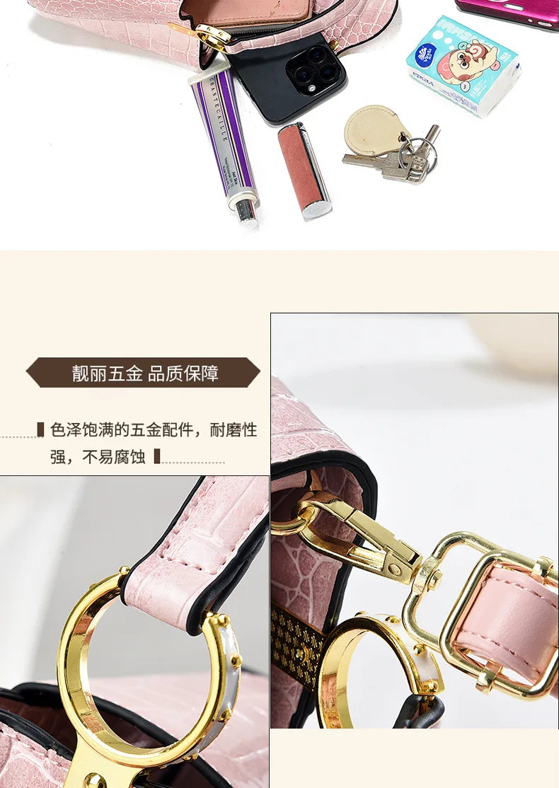 Gradient Color Women's Shoulder Bag PU Leather Crossbody Bag Handbag Female Casual Shopping Women's Fashion Small Square Bag